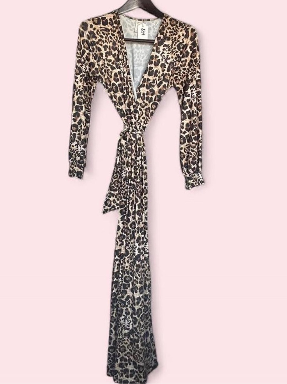 NWT🎁 Leopard Print Wrap Maxi Dress - Brown/Tan/Black